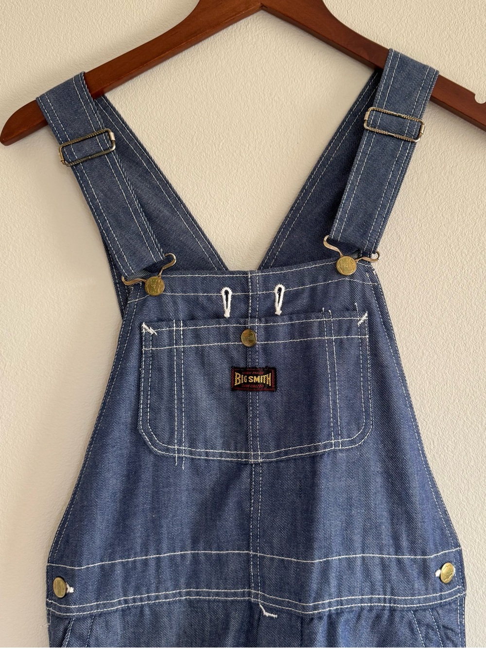 Vintage Big Smith Sanforized Denim Bib Overalls Workwear Carpenter USA